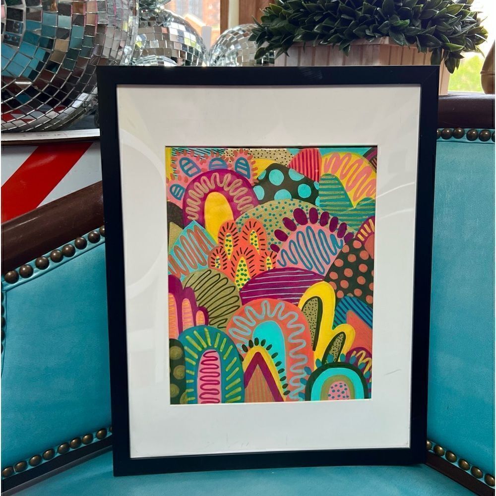 Boho One Of a Kind Custom Painted Oil on Canvas Abstract Art